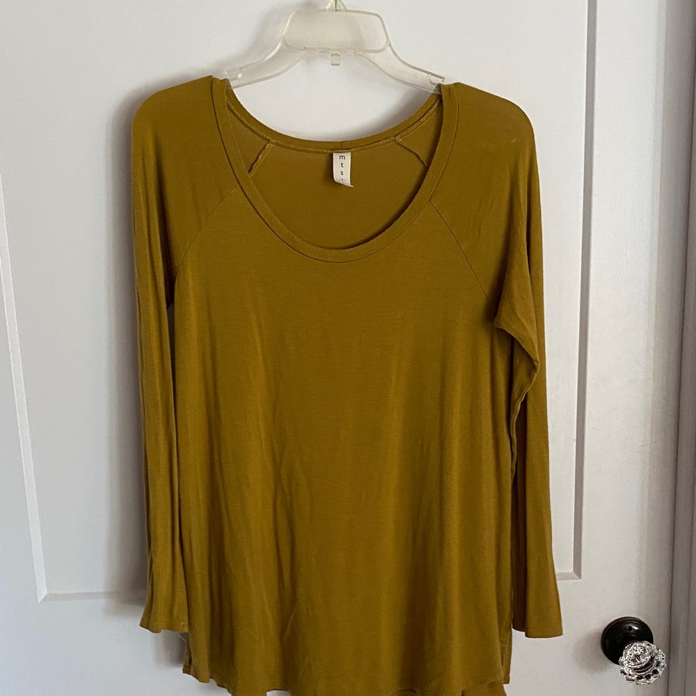 MTS Chartreuse Long Sleeve Tunic Top